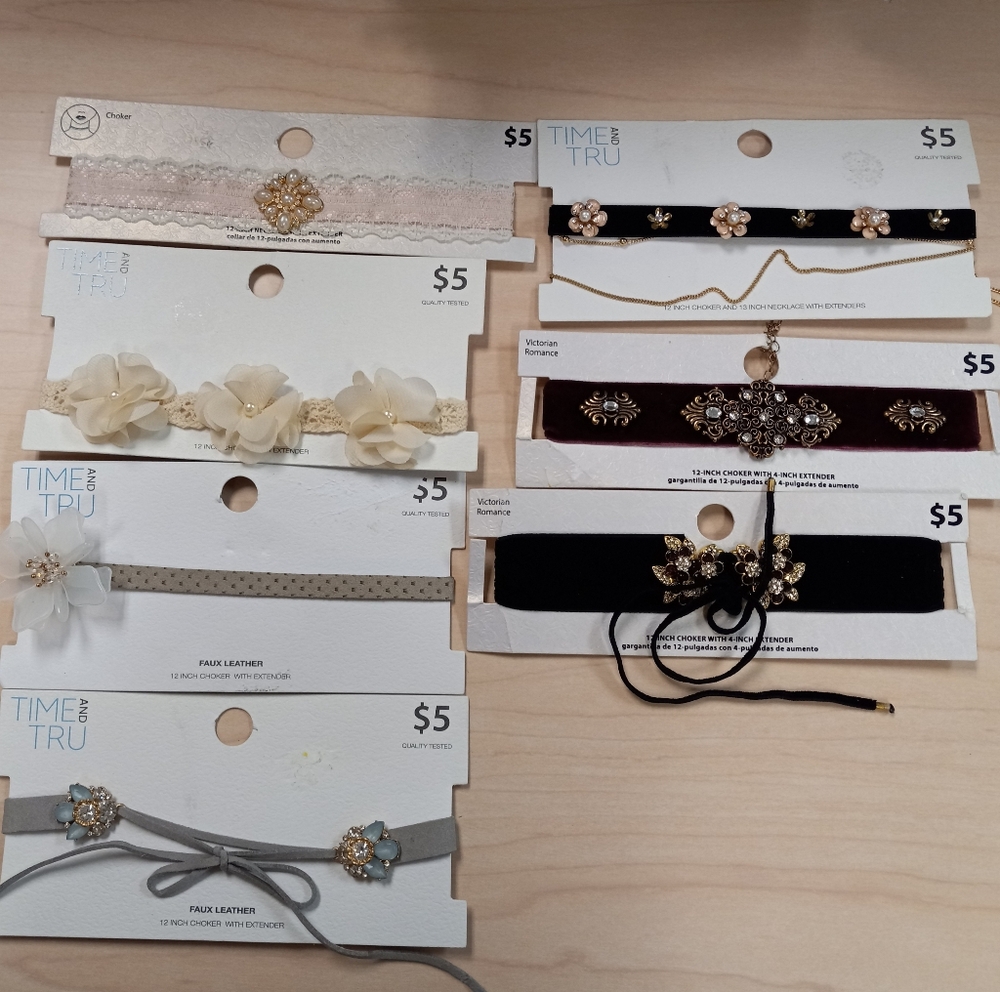 Seven Victorian Style Feminine Chokers 12 in Romantic Y2K  Boho-Chic Necklaces